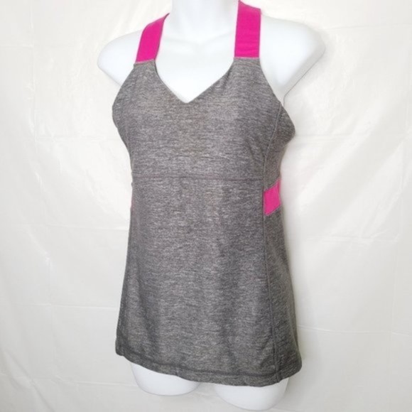 Lululemon Cross Back Tank with Pink Straps - Picture 2 of 4